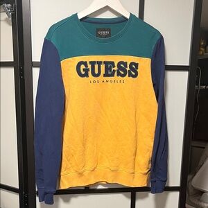 GUESS Men's Colorblock Sweater Multi Color Size Small